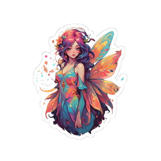 Whimsical Fairy Kiss-Cut Stickers, Cute Decor, Laptop Accessory, Gift for Fairy Lovers, Unique Art, Aesthetic Stickers