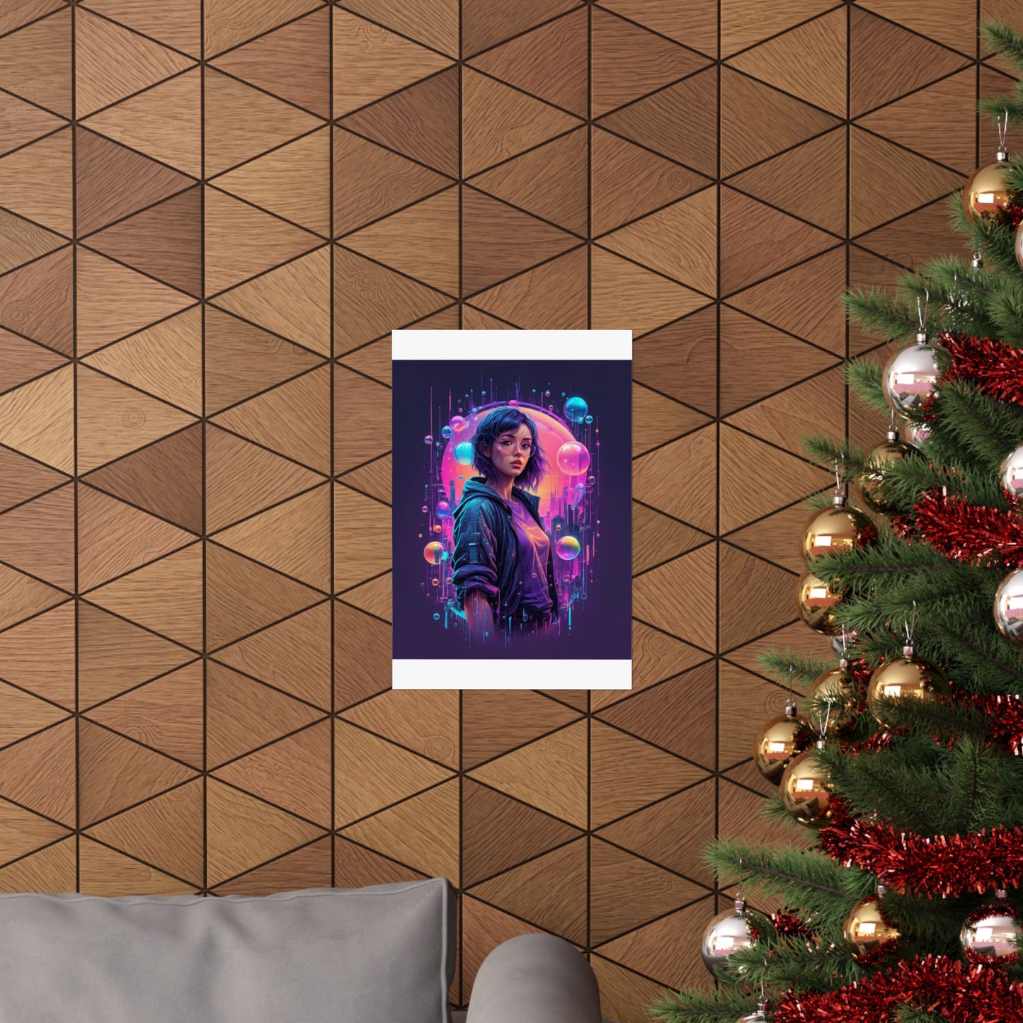 Vertical Posters - Bubble City Vibrant Futuristic Magical Design