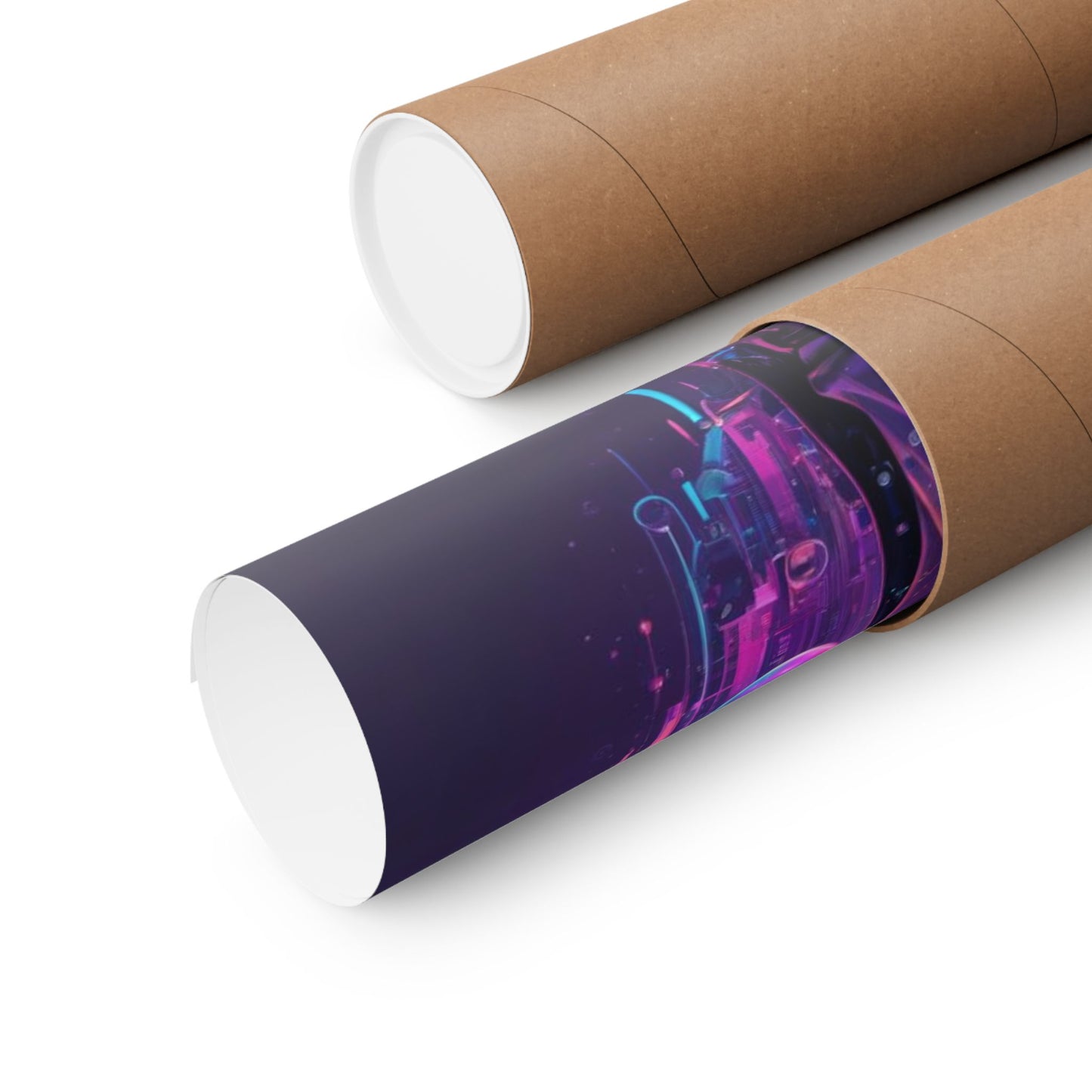 Vertical Posters - Bubble City Vibrant Futuristic Magical Design