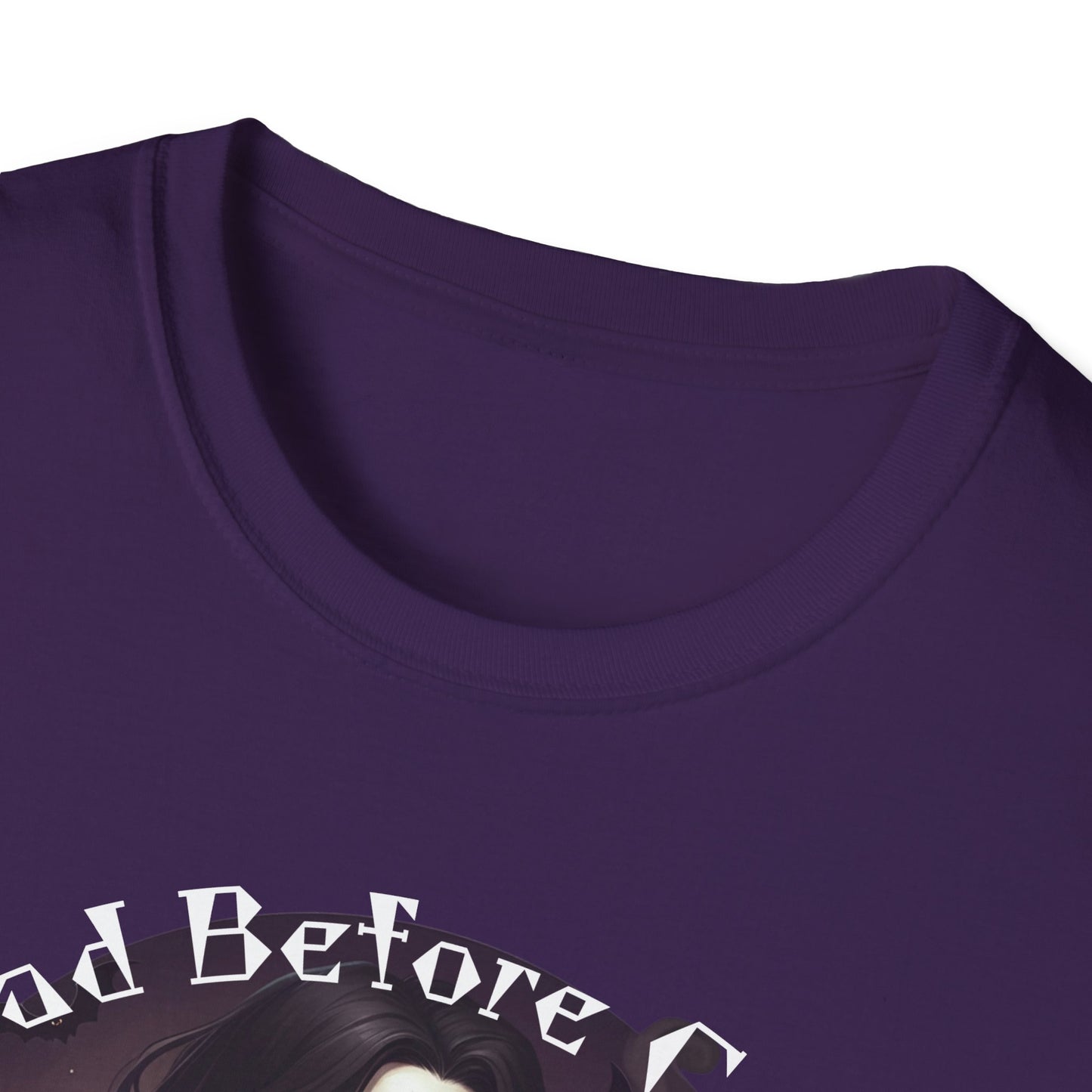 Dead Before Coffee Unisex Softstyle T-Shirt, Funny Coffee Lover Tee, Gothic Graphic Tee, Dark Humor Apparel, Gift for Coffee Enthusiasts