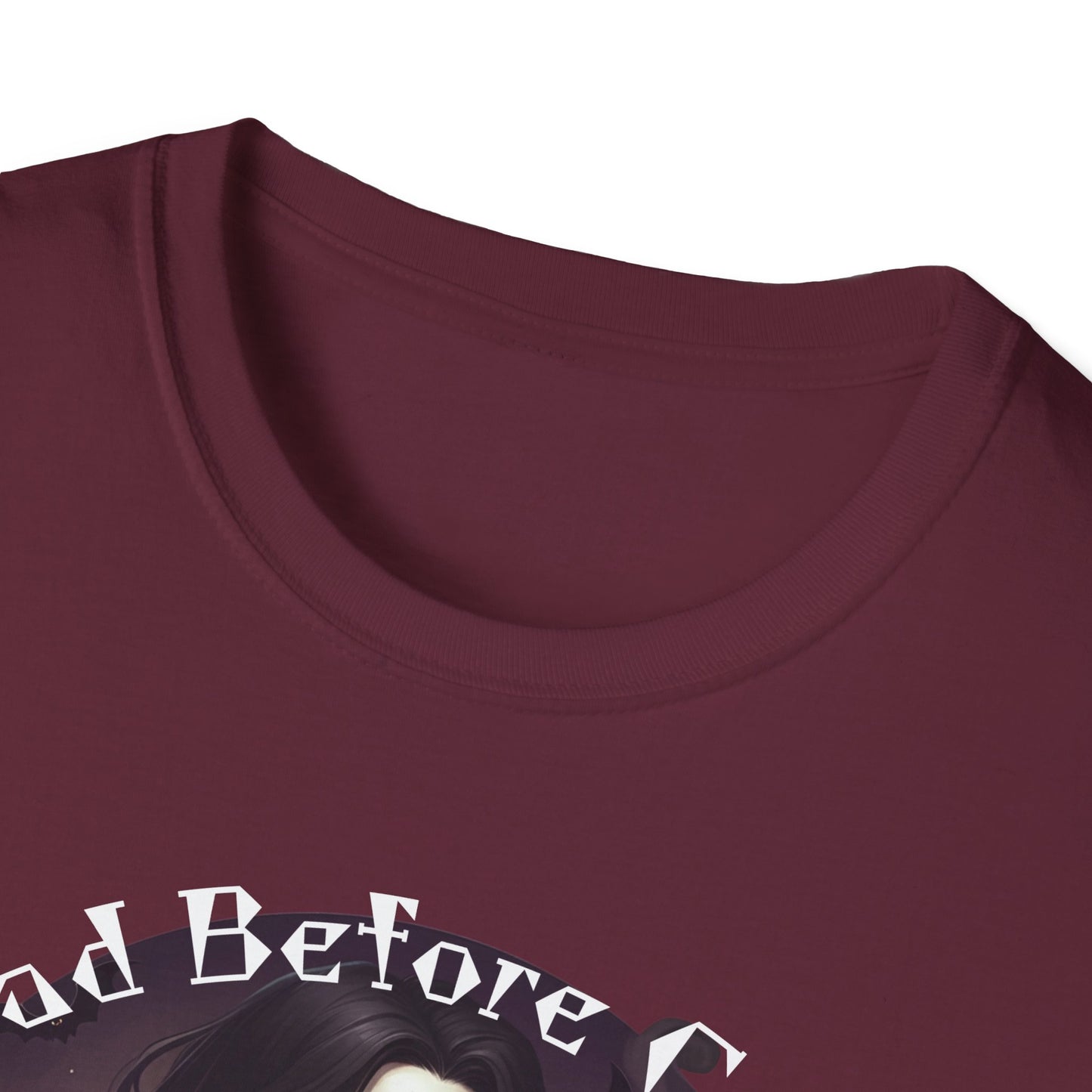 Dead Before Coffee Unisex Softstyle T-Shirt, Funny Coffee Lover Tee, Gothic Graphic Tee, Dark Humor Apparel, Gift for Coffee Enthusiasts