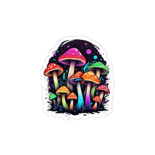Colorful Mushroom Kiss-Cut Stickers | Whimsical Decals for Laptops, Water Bottles, Journals, Gifts, Home Decor