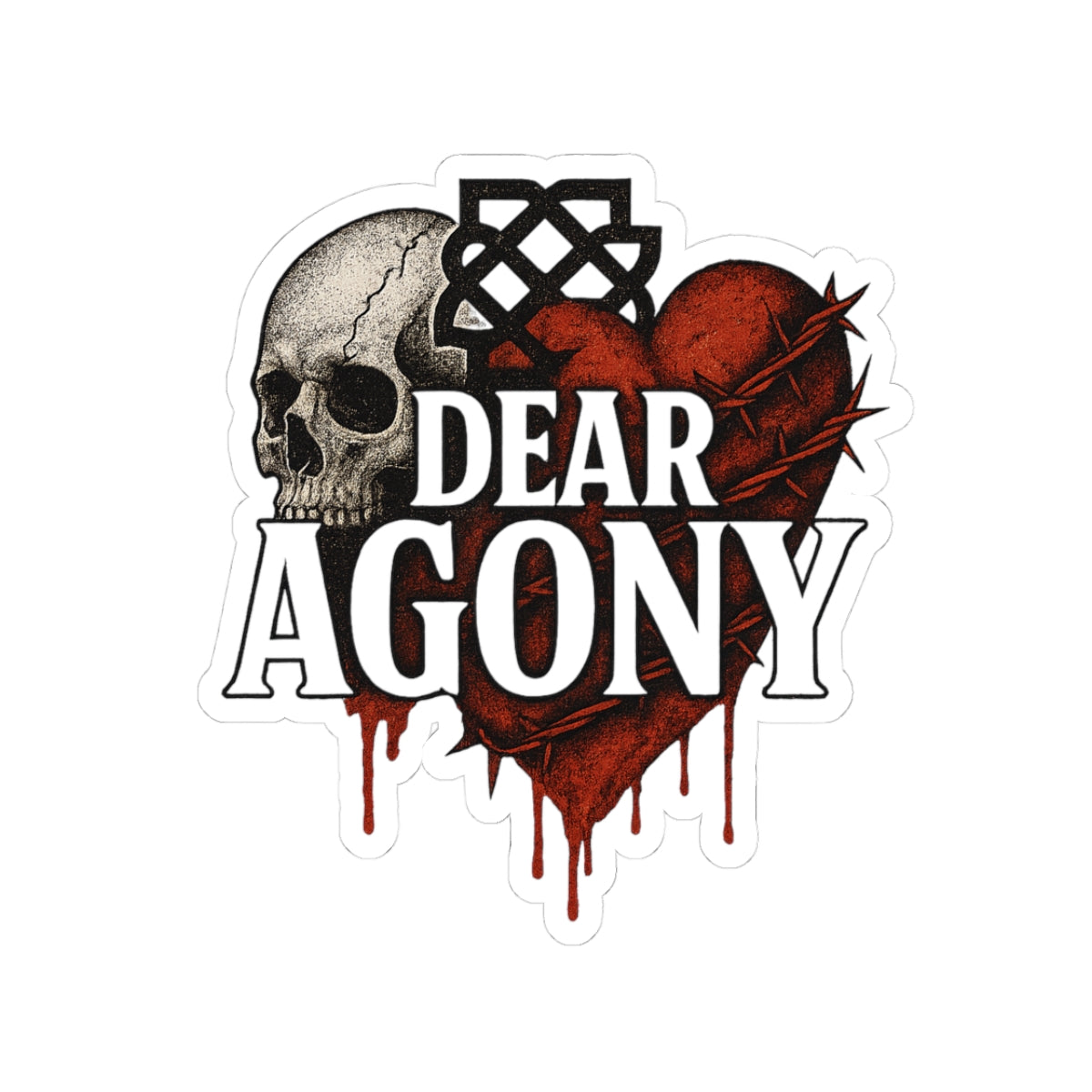 Dark Heart Kiss-Cut Stickers | Edgy Aesthetic Stickers for Laptops, Water Bottles, Gifts, and More