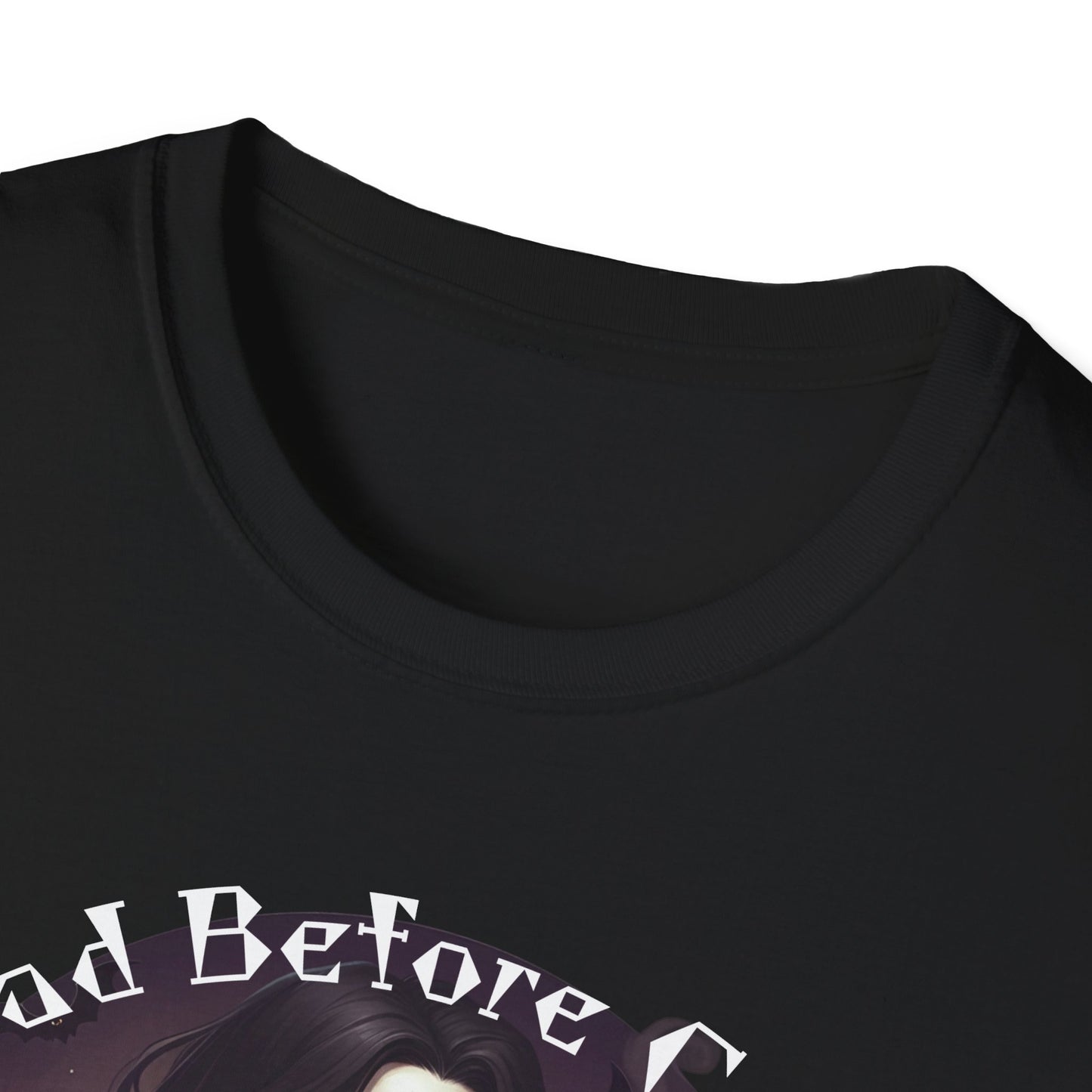 Dead Before Coffee Unisex Softstyle T-Shirt, Funny Coffee Lover Tee, Gothic Graphic Tee, Dark Humor Apparel, Gift for Coffee Enthusiasts