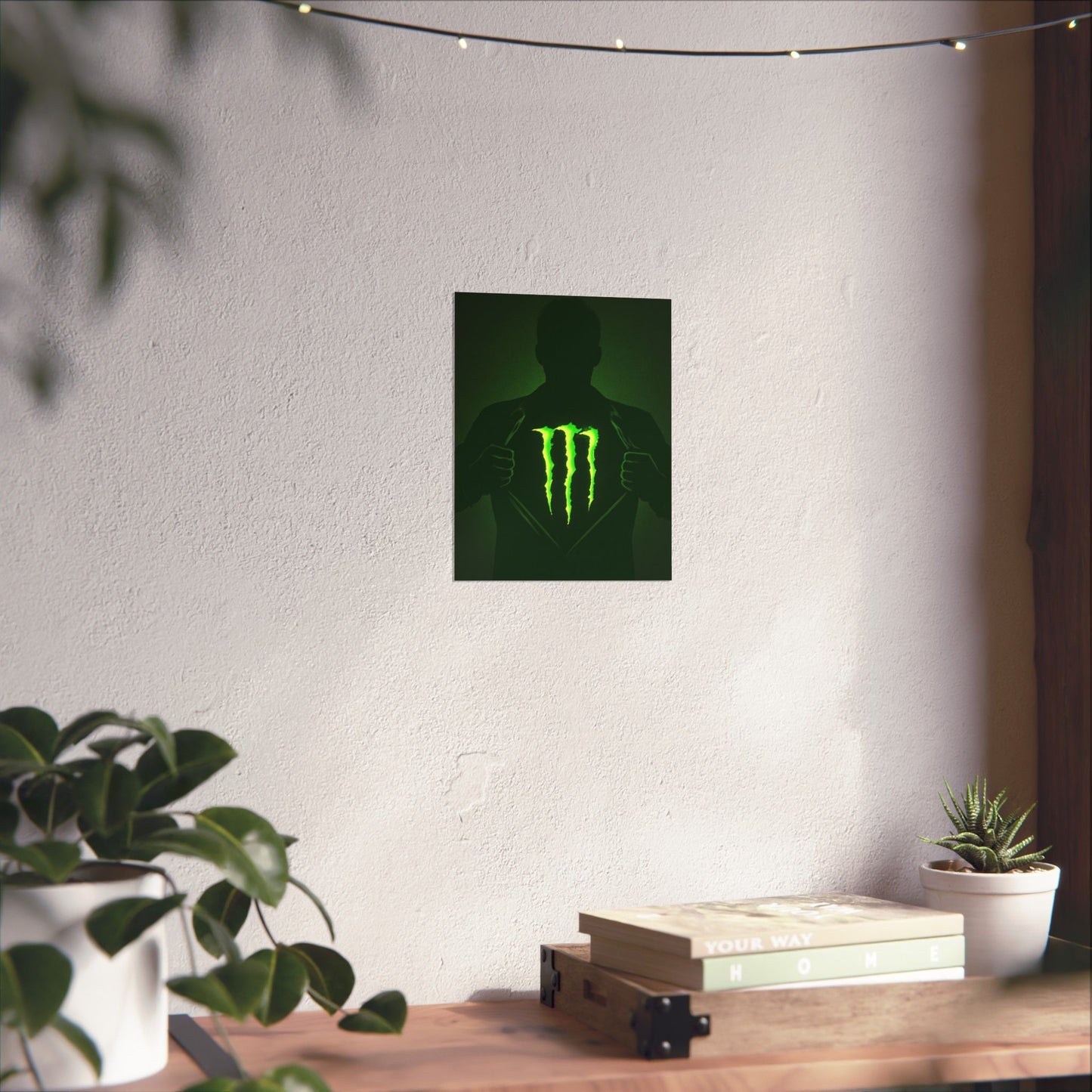 Monster Energy Matte Vertical Posters, Cool Wall Art, Gamer Decor, Gift for Energy Drink Lovers, Unique Room Decoration