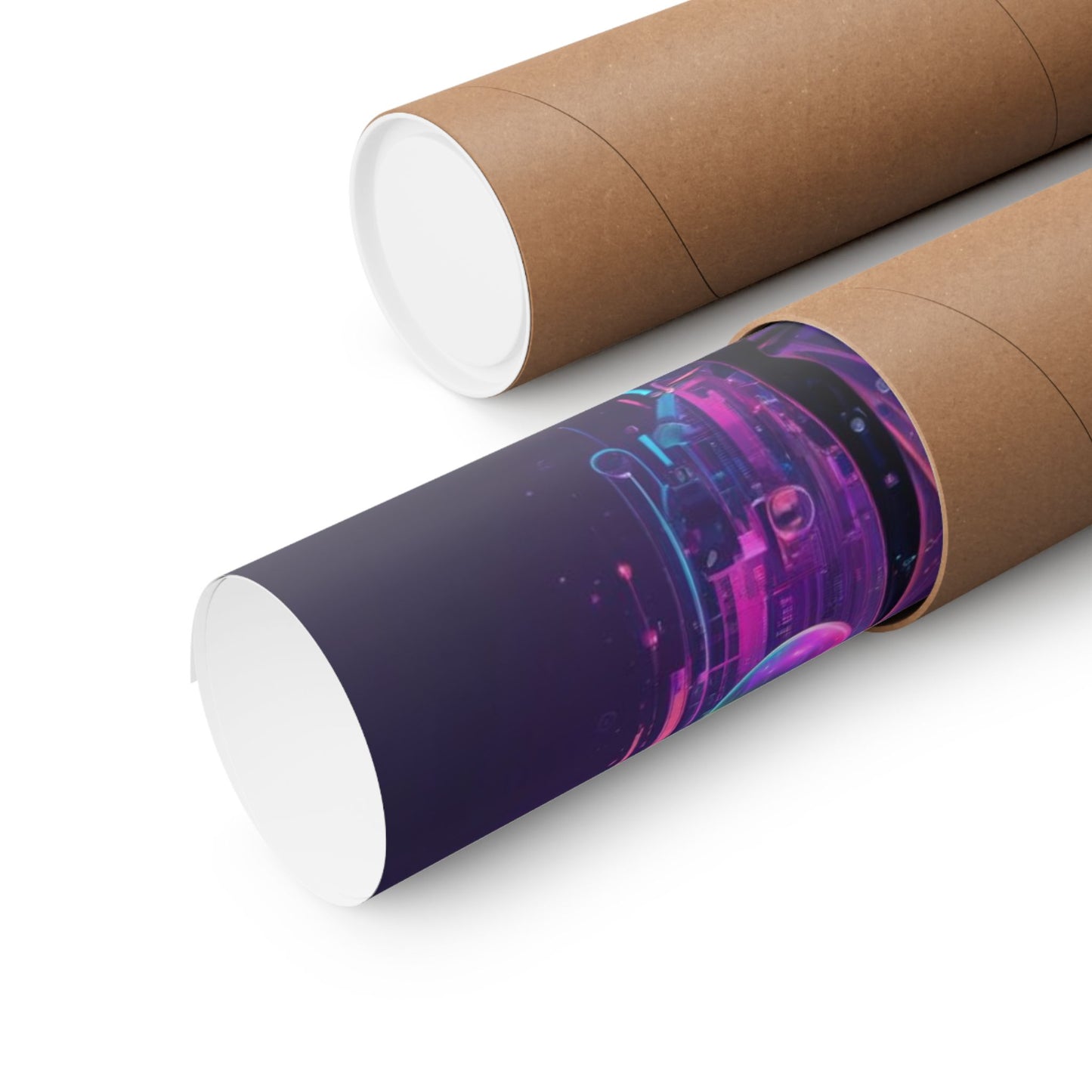 Vertical Posters - Bubble City Vibrant Futuristic Magical Design
