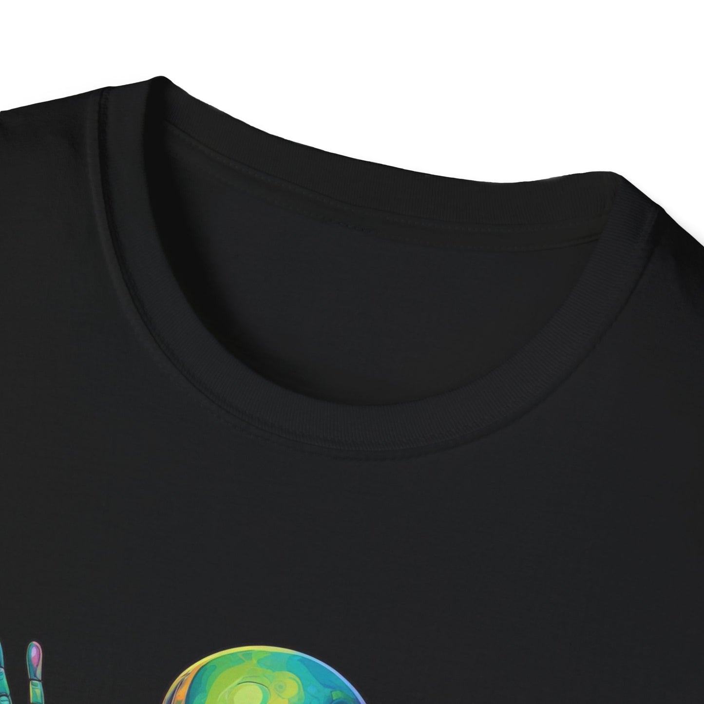 Colorful Alien Graphic Unisex T-Shirt, Retro Tee for UFO Lovers, Space Aesthetic Shirt, Cute Gift for Sci-Fi Fans, Fun Casual Wear