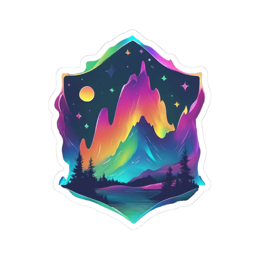 Vibrant Mountain Kiss-Cut Stickers, Aesthetic Laptop Décor, Artistic Nature Stickers, Colorful Gift for Adventurers, Boho Home Decor, [...]