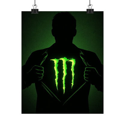 Monster Energy Matte Vertical Posters, Cool Wall Art, Gamer Decor, Gift for Energy Drink Lovers, Unique Room Decoration