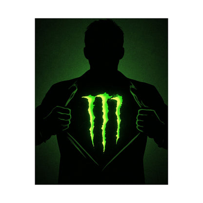 Monster Energy Matte Vertical Posters, Cool Wall Art, Gamer Decor, Gift for Energy Drink Lovers, Unique Room Decoration